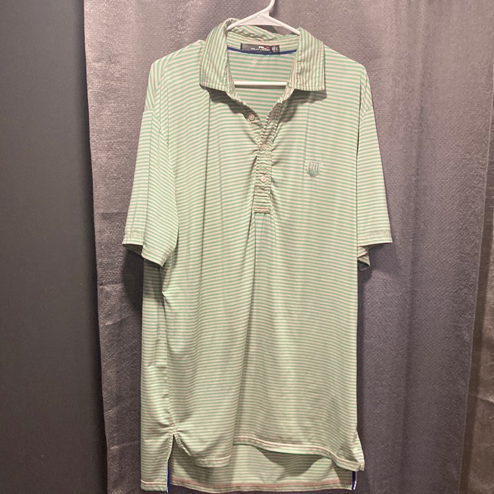 RLX Ralph Lauren Shirt Mens Size L Striped Golf Polo